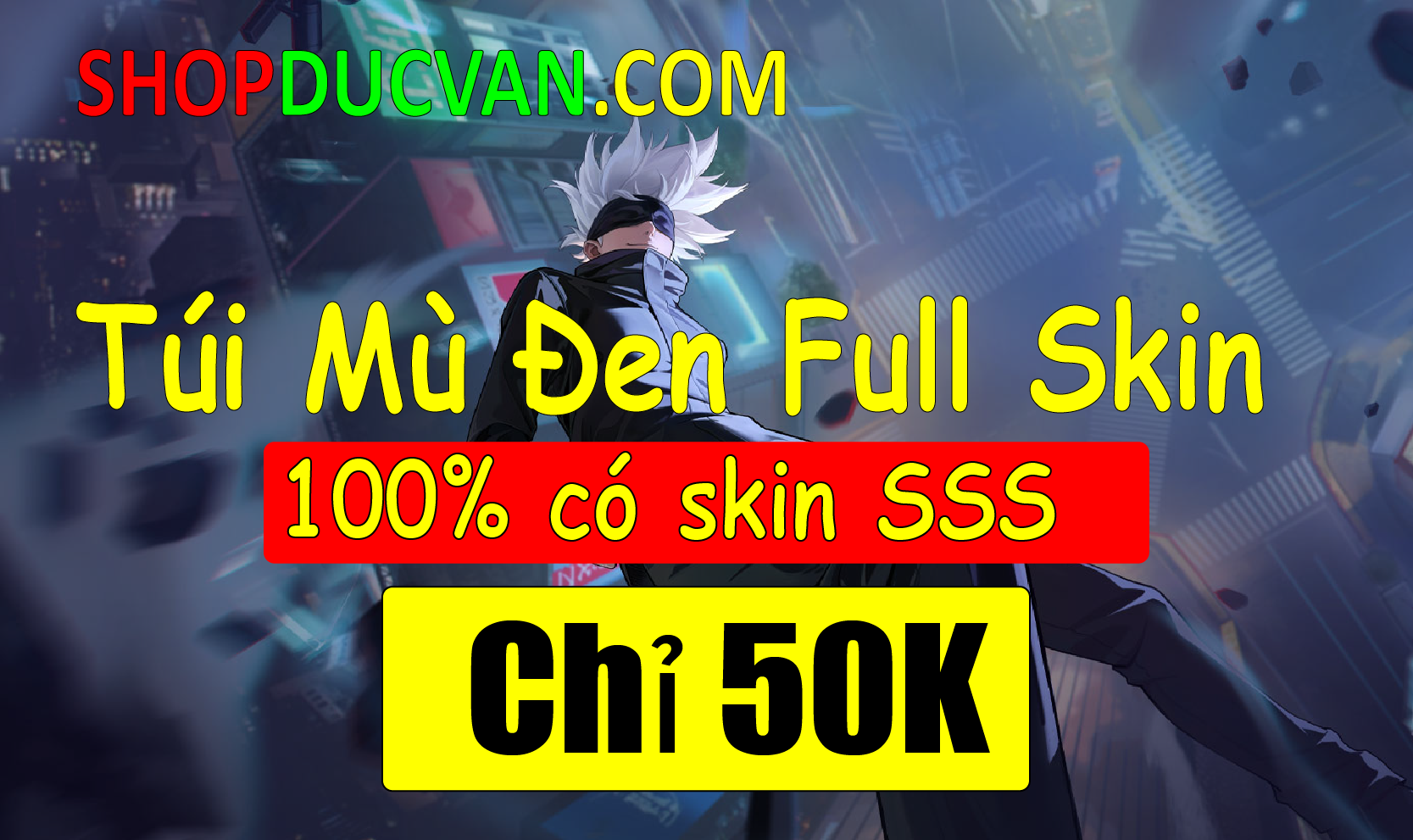 TÚI MÙ ĐEN 100% SKIN 3S