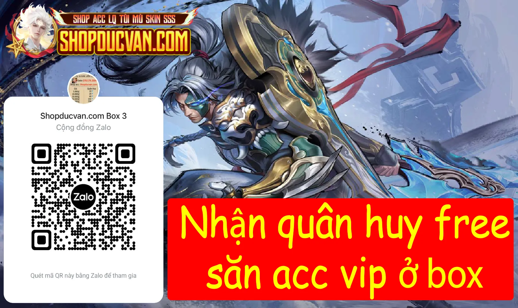 Box nhận quân huy -  săn acc vip